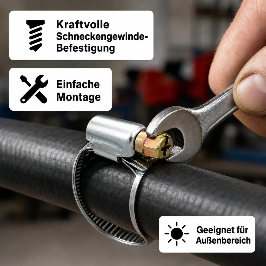 Schlauchschellen, Edelstahl, W2, 9mm, 20-32mm