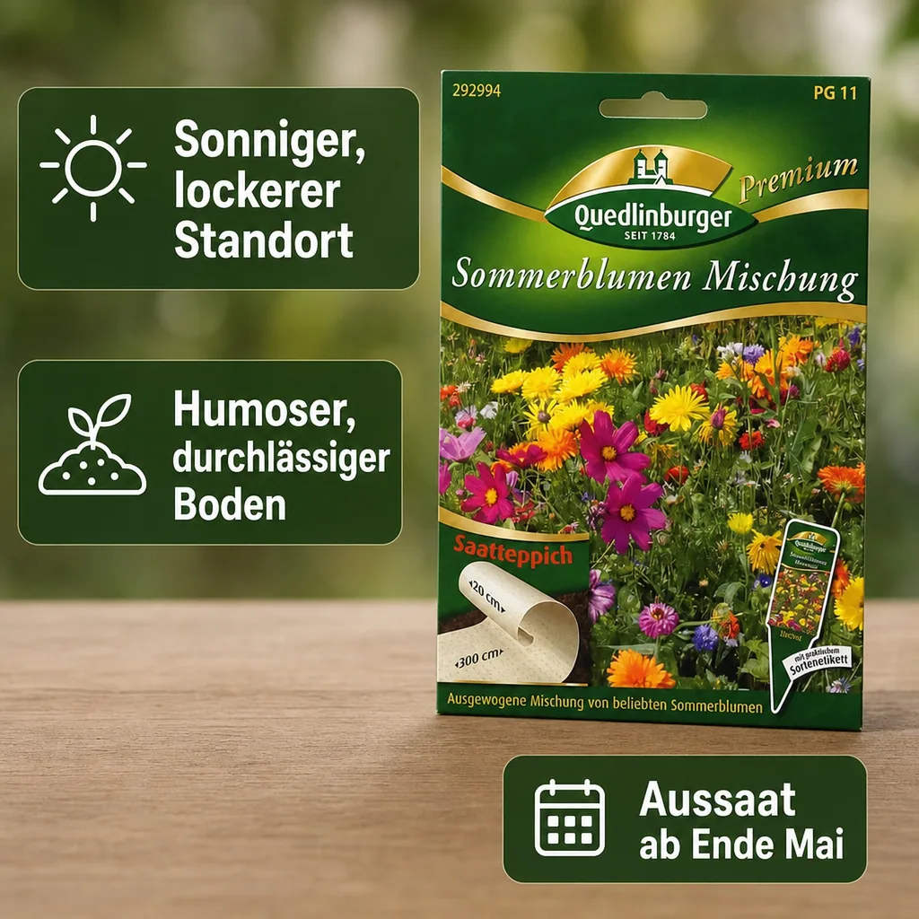 Saatteppich Sommerblumenmischung