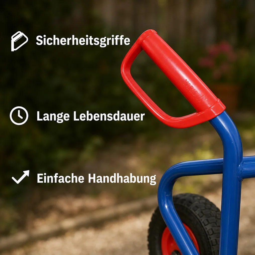 Schubkarre 250 kg, Stahlrohrkarre, Luftbereifung