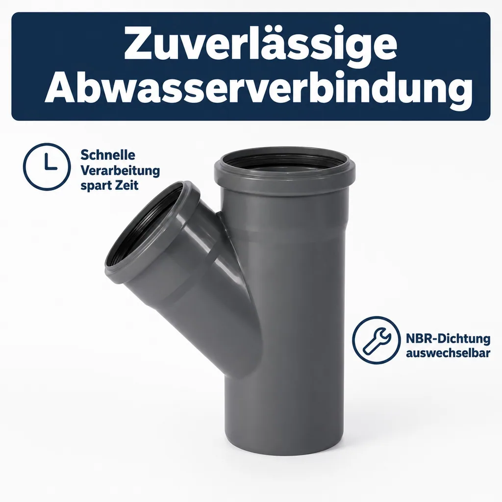 HT Abzweig 125/110, 45 Grad, Abwasserrohr