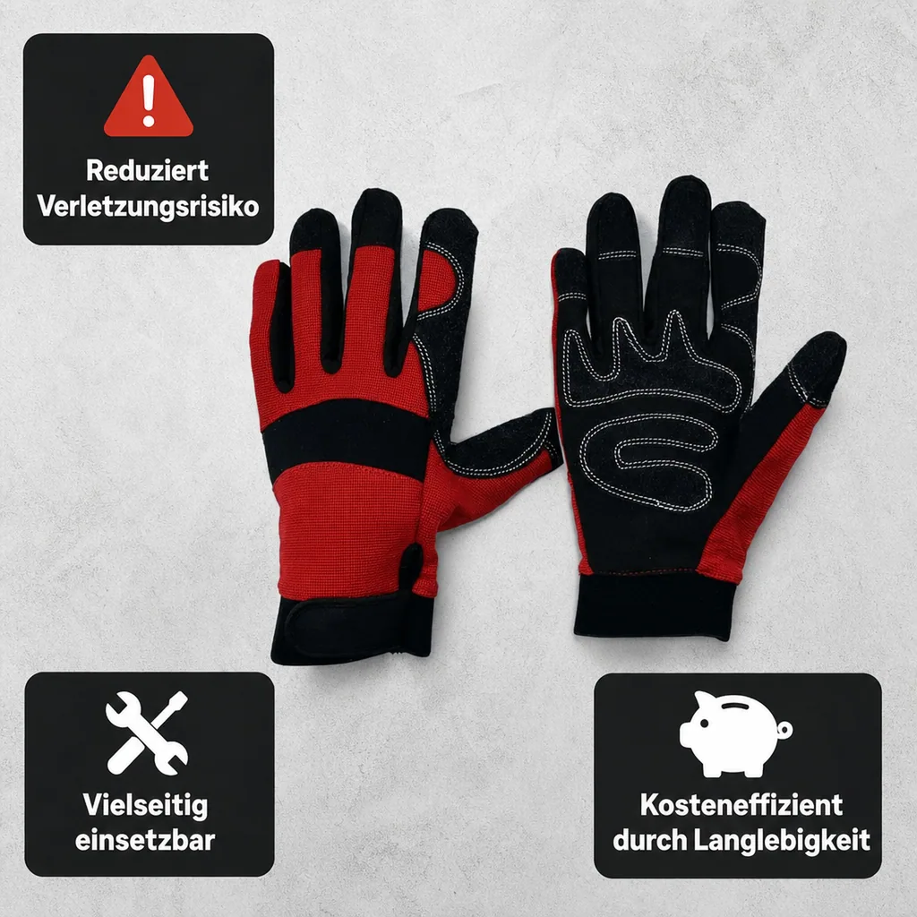 Arbeitshandschuhe Mechaniker XL/10, robuste Werkstatthandschuhe
