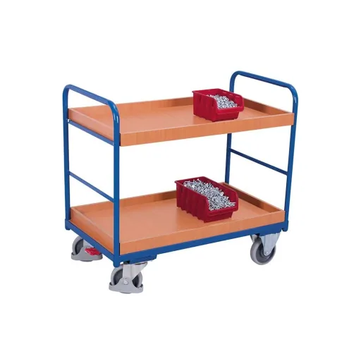 Etagenwagen, 2 Tabletts, 250 kg Traglast, Typ XL, EasySTOP