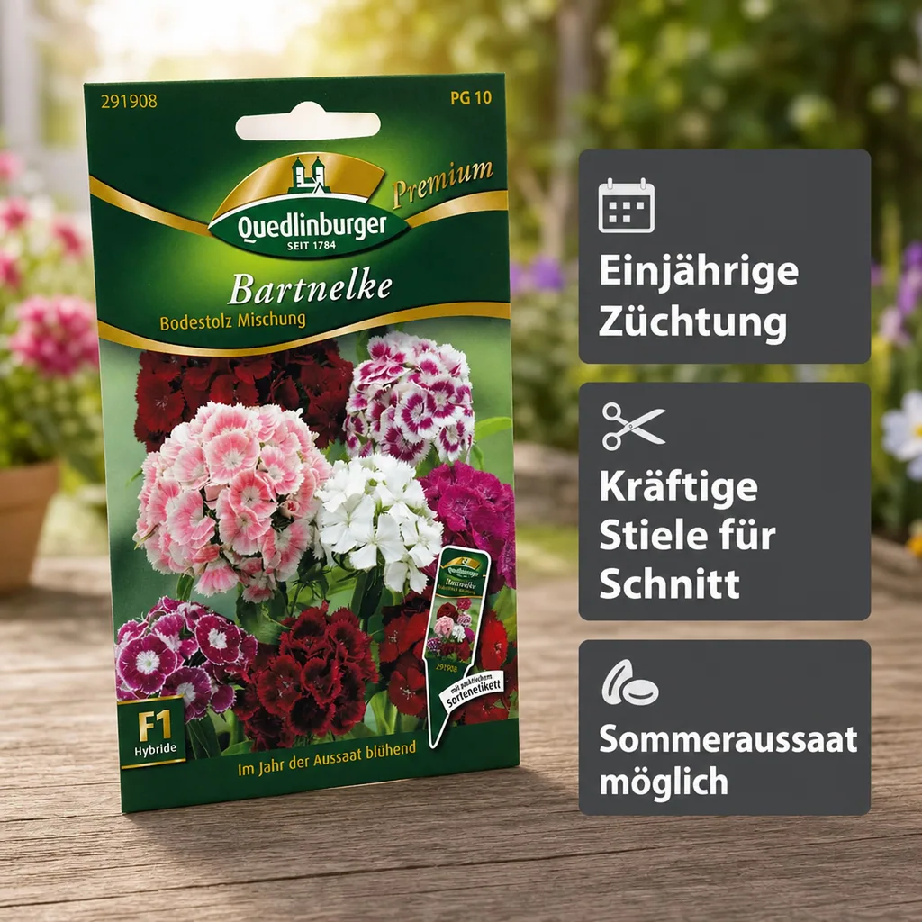 Bartnelken, Bodestolz Mischung F1, Blumensamen kaufen
