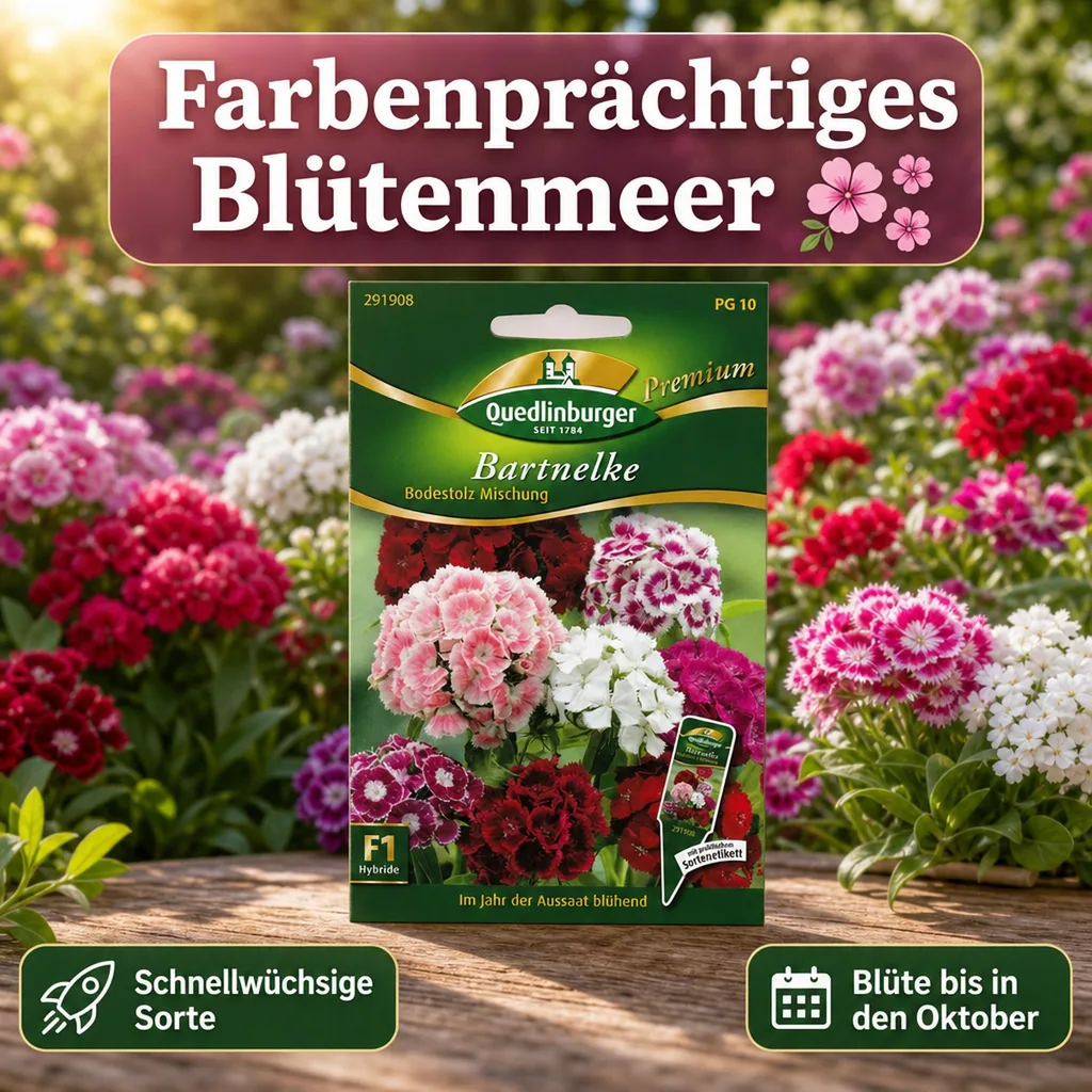 Bartnelken, Bodestolz Mischung F1, Blumensamen kaufen