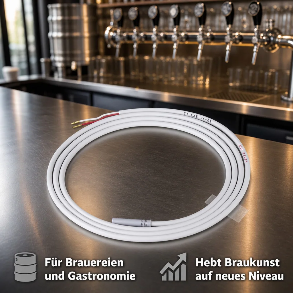 Fühlersonde NTC 103 AT11 mit 1,5m PVC-Kabel IP67 - Präzise Temperaturmessung für perfektes Bier