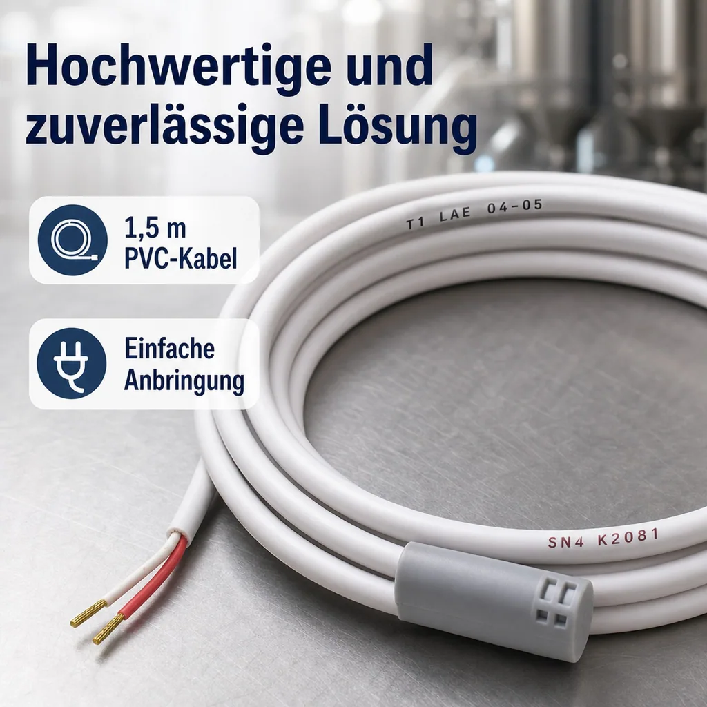 Fühlersonde NTC 103 AT11 mit 1,5m PVC-Kabel IP67 - Präzise Temperaturmessung für perfektes Bier
