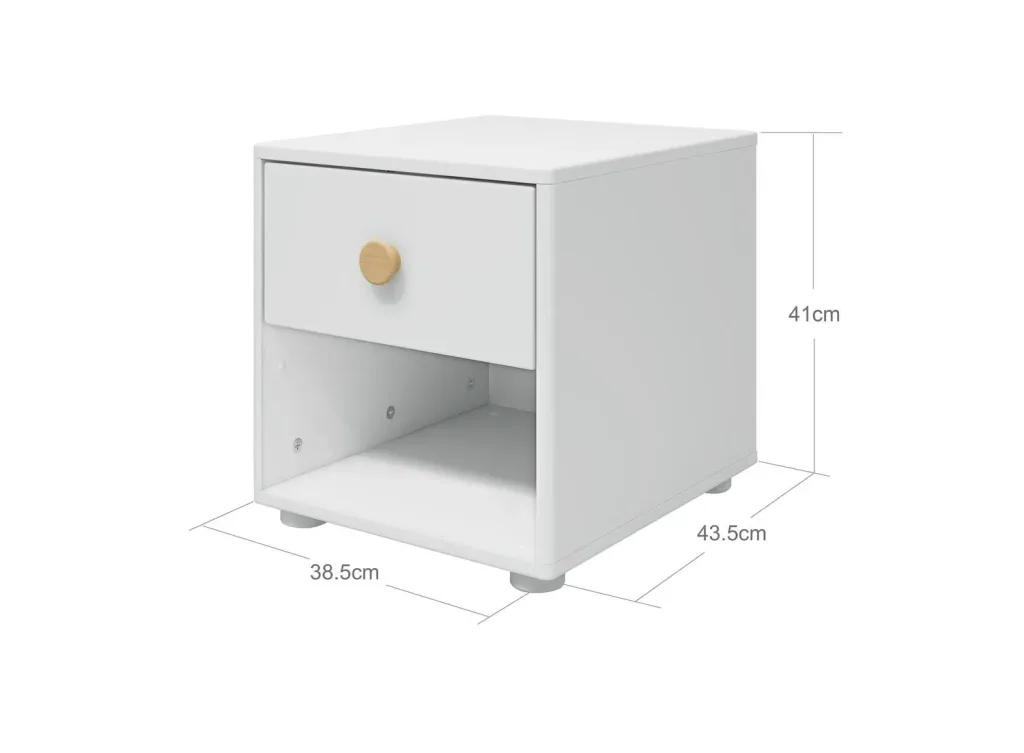 Flexa Kommode - Roomie, mit 1 Schublade, 38,5x41 cm, Farbe: Weiß/Eiche