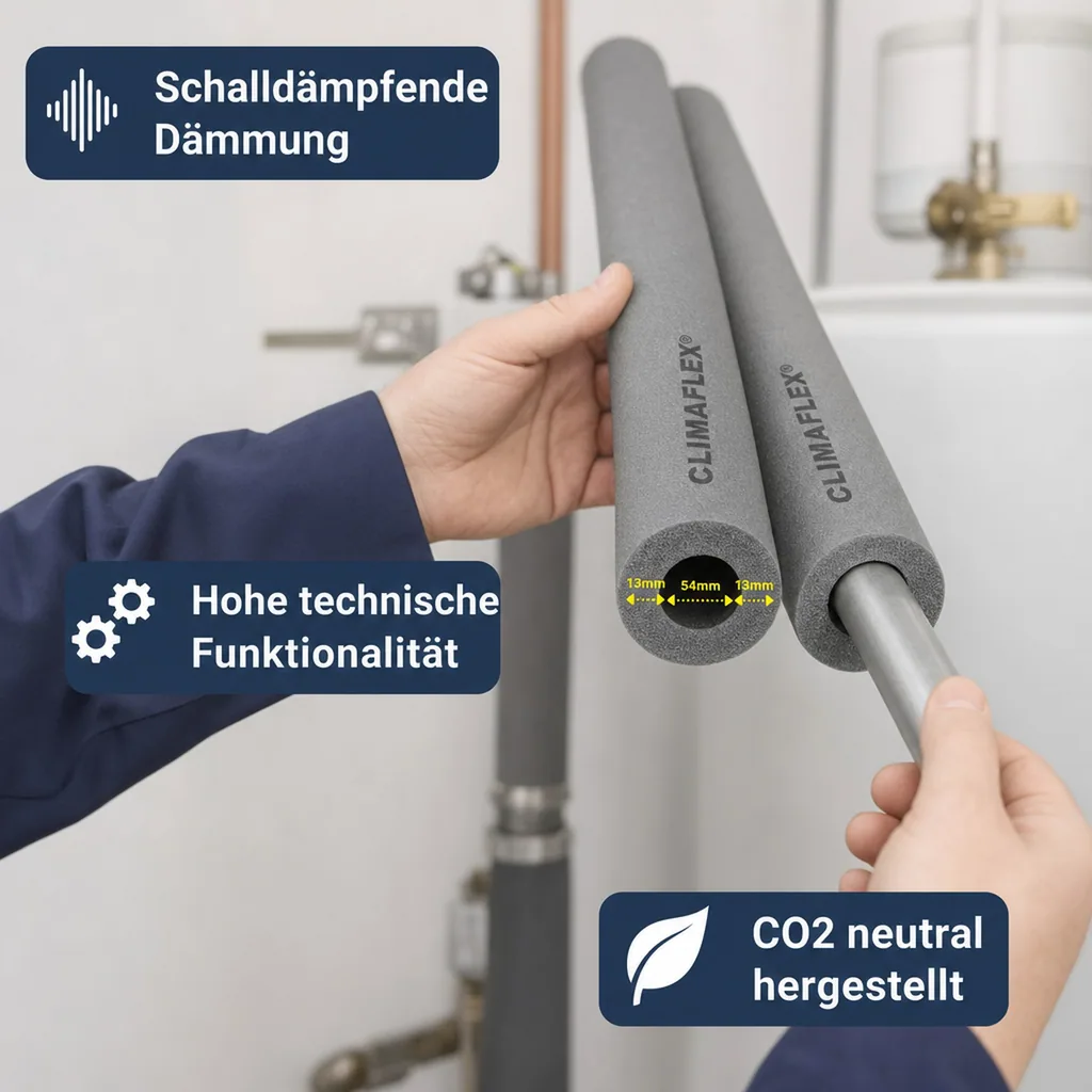 CLIMAFLEX® 2m Isolierschlauch Ø 54 mm x 13 mm Dämmung