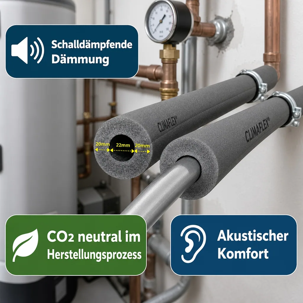 CLIMAFLEX® 2m Isolierschlauch Ø 22 mm x 20 mm Dämmung