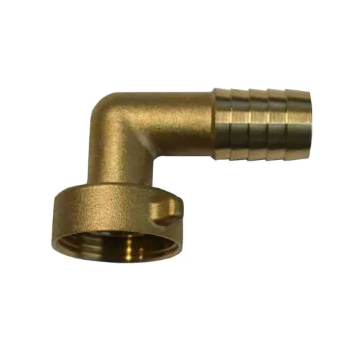 Schlauchverschraubung Messing, 1 Zoll Winkel, 19 mm Schlauchanschluss
