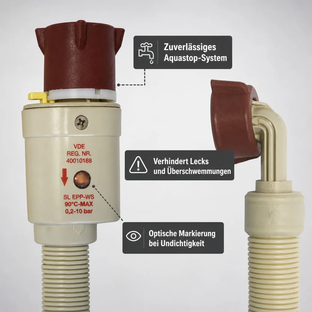 Zulaufschlauch, Sicherheitszulaufschlauch Aquastop, 4m, 3/4 Zoll