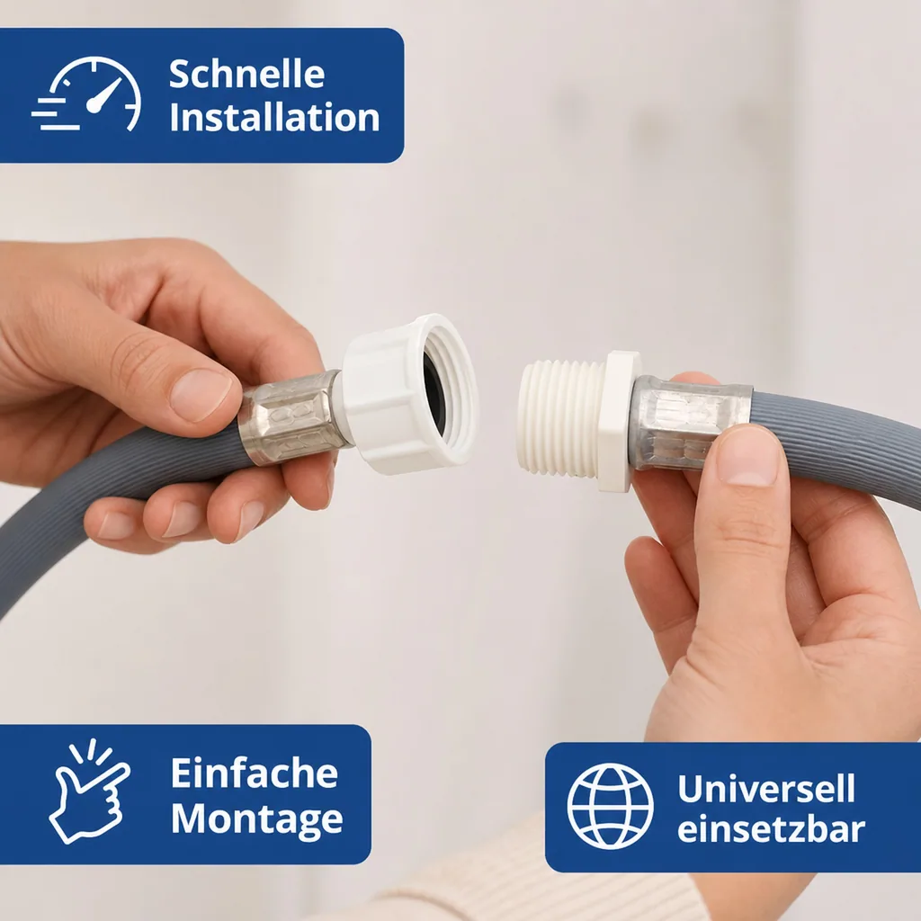 Zulaufschlauch Verlängerung, 3/4 Zoll IG+AG, 1,50 Meter