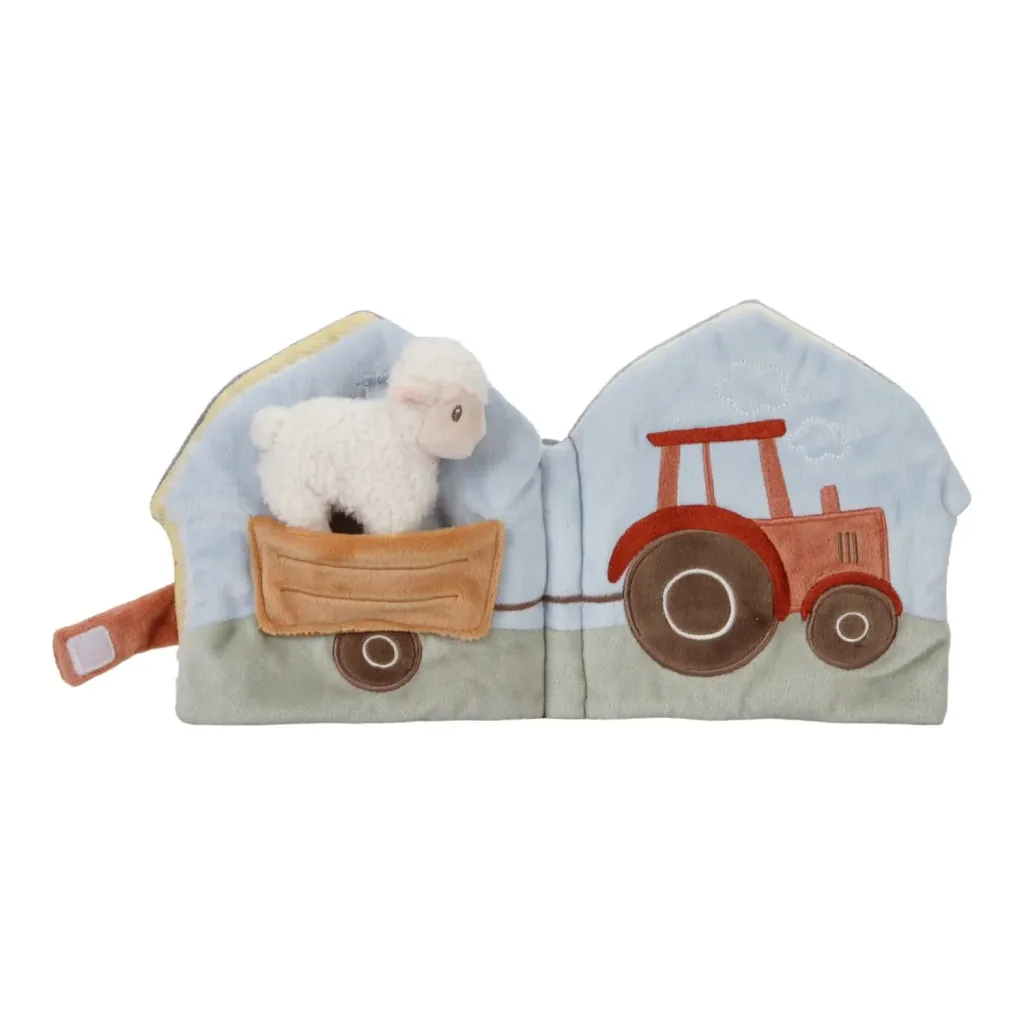 Little Dutch Aktivitätsbuch, Stoffbuch mit Aktivitäten Little Farm - Stoffbuch mit Rassel, Spiegel & mehr ab 0 Monaten