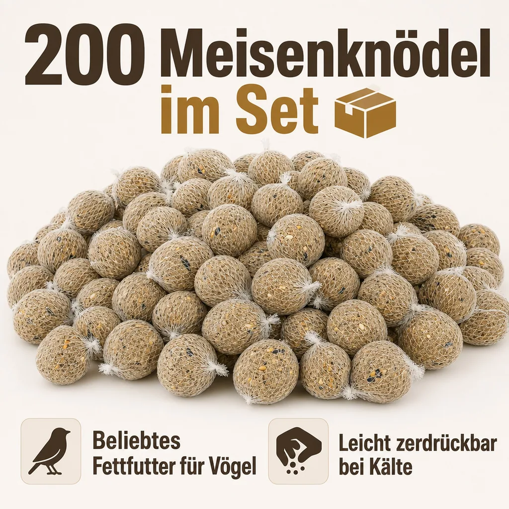 Meisenknödel 200 x ca.90 Gramm mit Netz