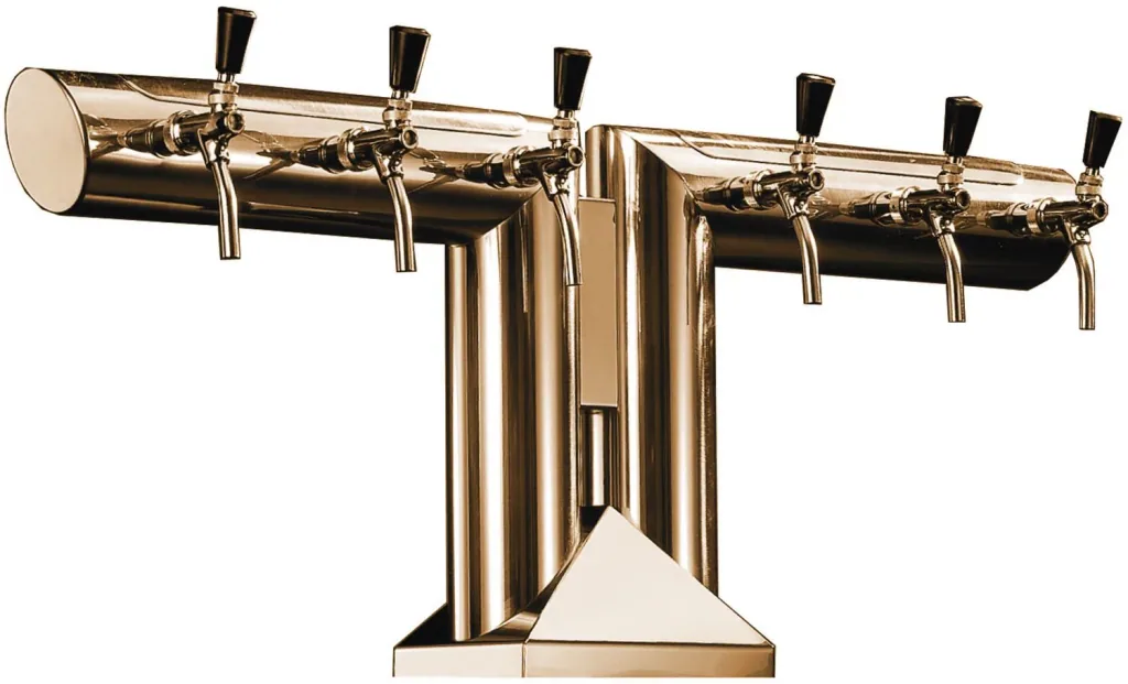 Schanksäule, Modell „RJ9010“, Kupfer poliert, Sockel CNS poliert