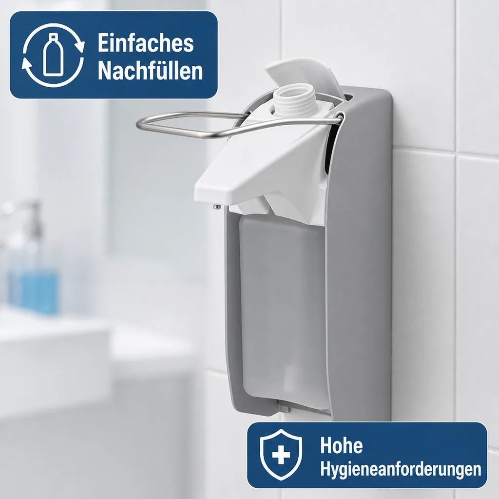 Desinfektionsspender/Seifenspender - LH 500ml Aluminium, ingo-man plus Version