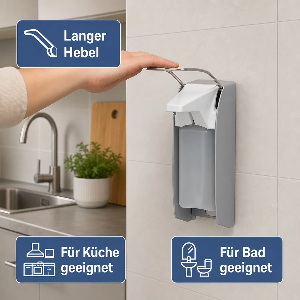 Desinfektionsspender/Seifenspender - LH 500ml Aluminium, ingo-man plus Version