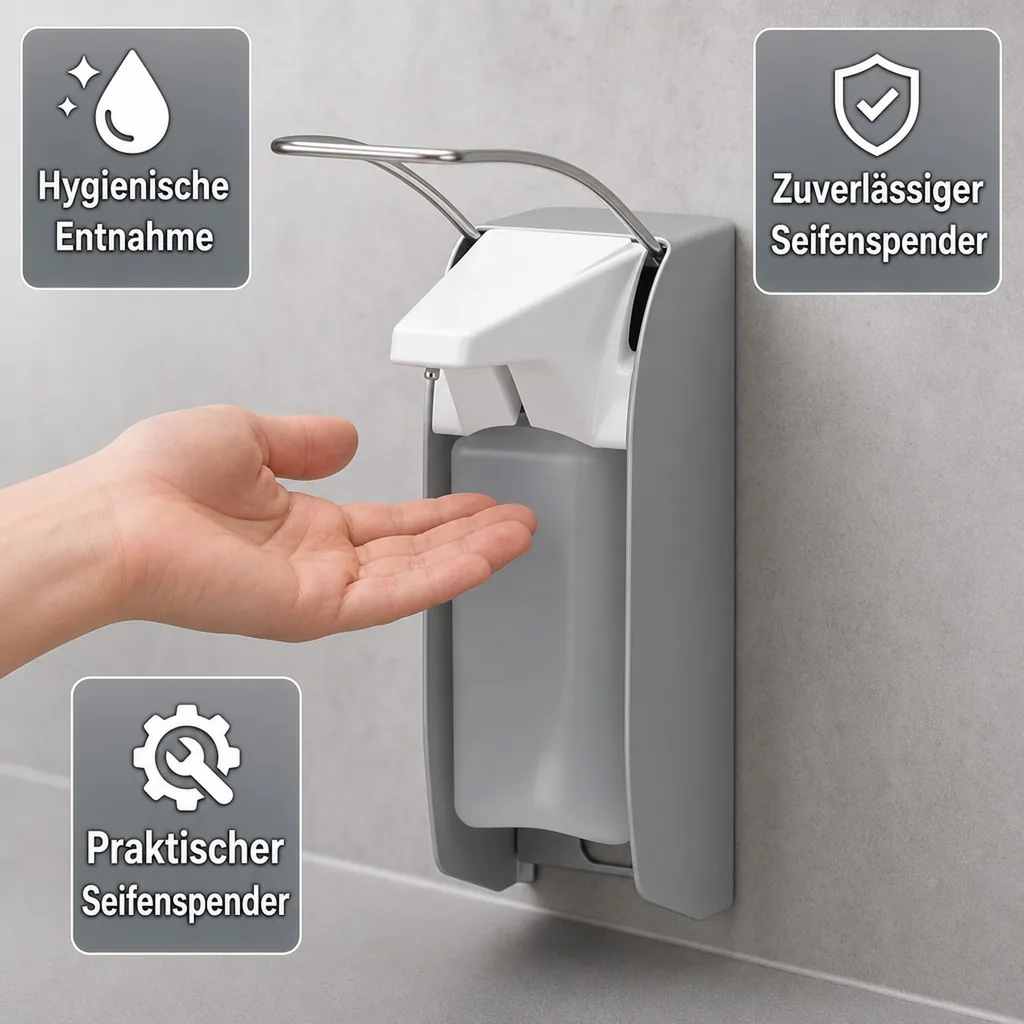 Desinfektionsspender/Seifenspender - LH 500ml Aluminium, ingo-man plus Version