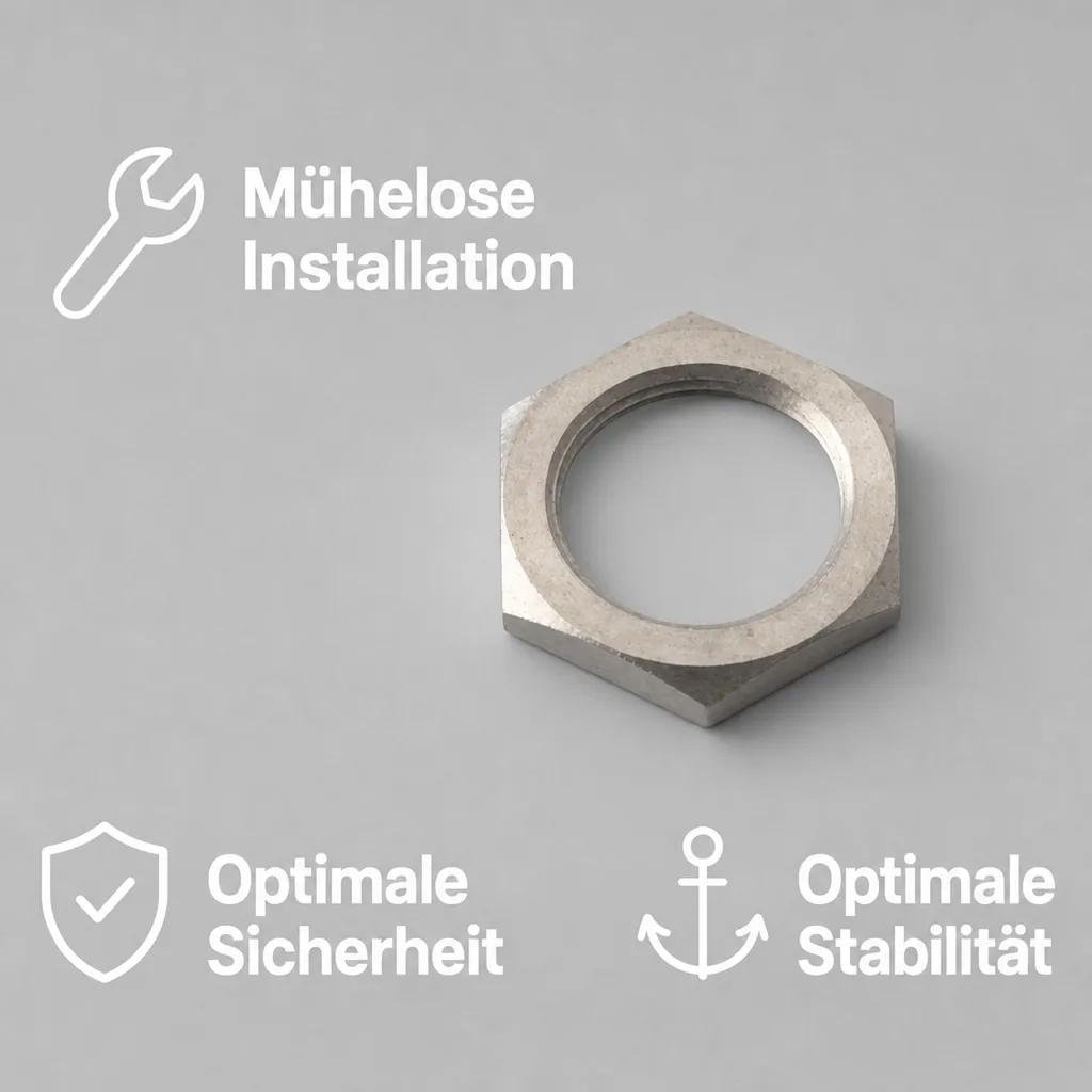 Gegenmutter mit Schankhahn, 5/8 Zoll