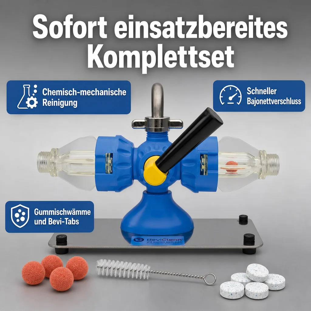 Bierleitung Reinigungsgerät Bevi Handy, chemisch-mechanisches System mit Zubehör