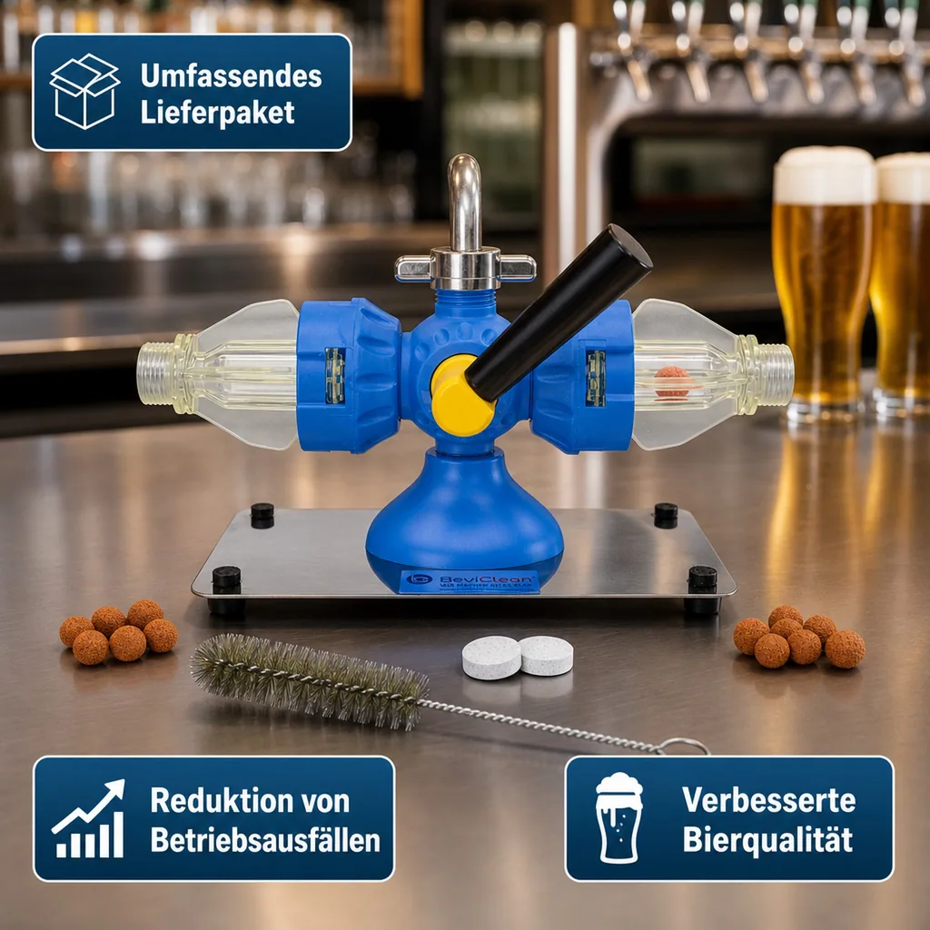 Bierleitung Reinigungsgerät Bevi Handy, chemisch-mechanisches System mit Zubehör
