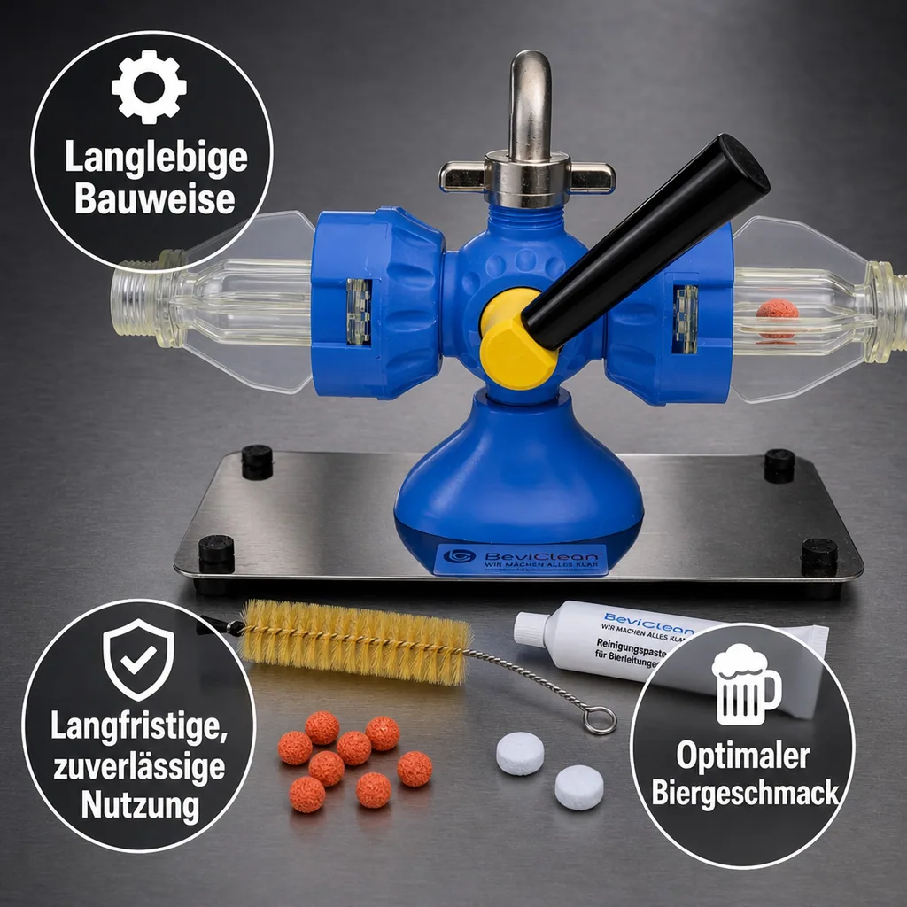 Bierleitung Reinigungsgerät Bevi Handy, chemisch-mechanisches System mit Zubehör