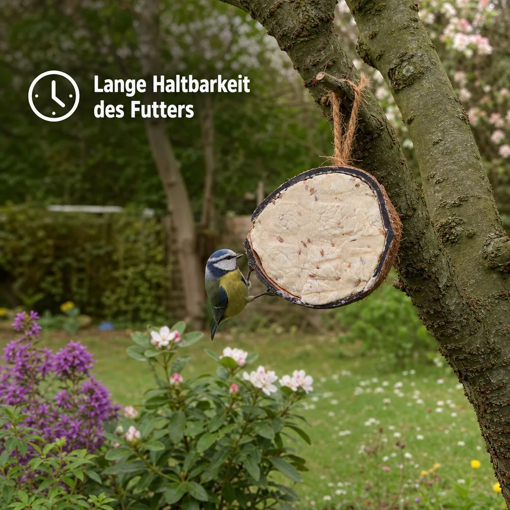 Wildvogelfutter 0.18kg Kokosnuss, Halbe Kokosnuss für Wildvögel