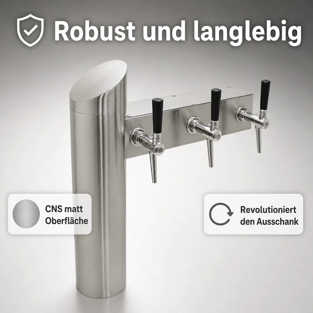 Schanksäule, Bierzapfsäule - Modell RJ6, CNS Matt