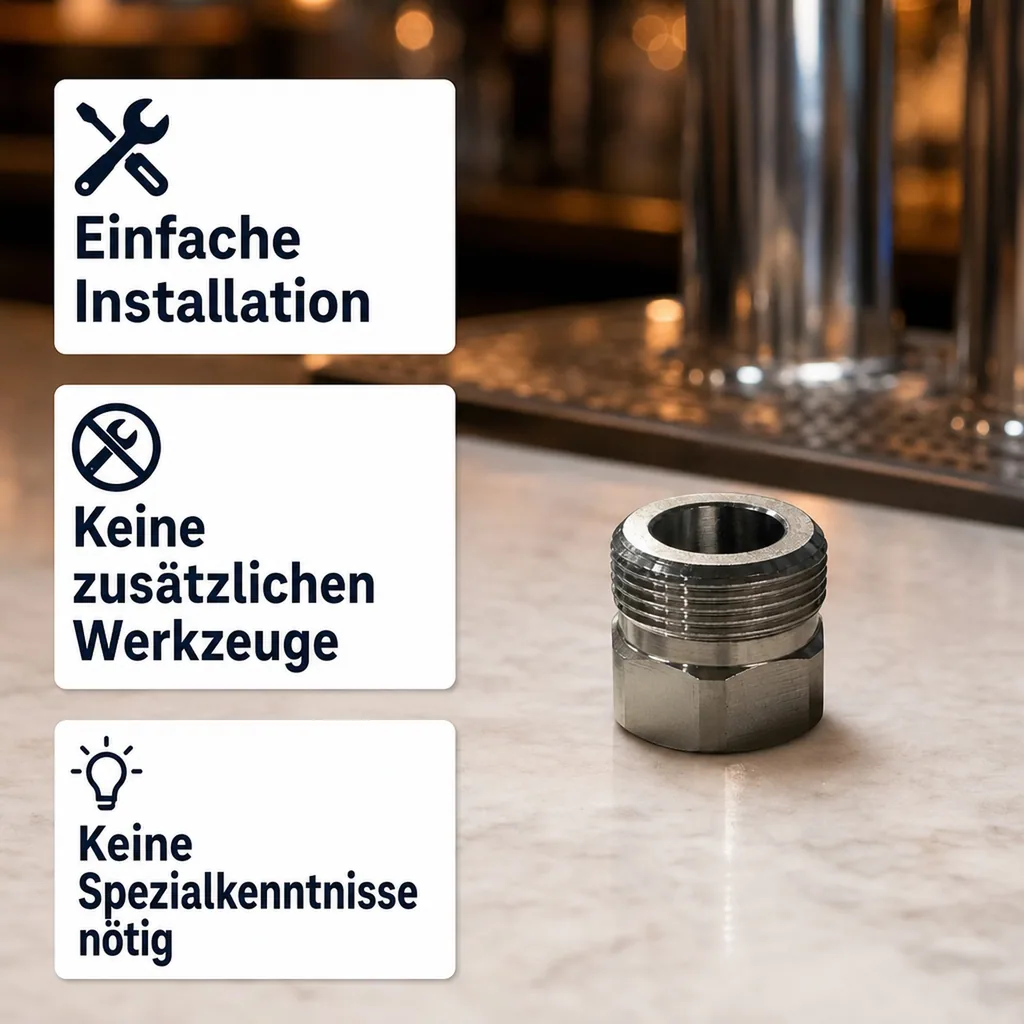 CO2 Adapter 5/8" Innengewinde auf 3/4" Aussengewinde