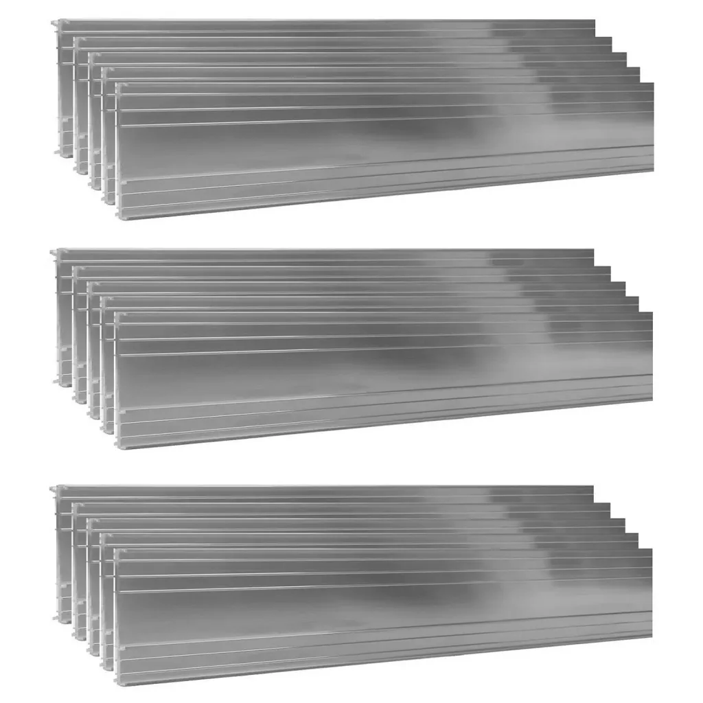 Ultra Starke Alu Rasenkante 10cm x 100cm | Beeteinfassung | Beetumrandung | Beetbegrenzungen, Color-GS: ohne Farbe