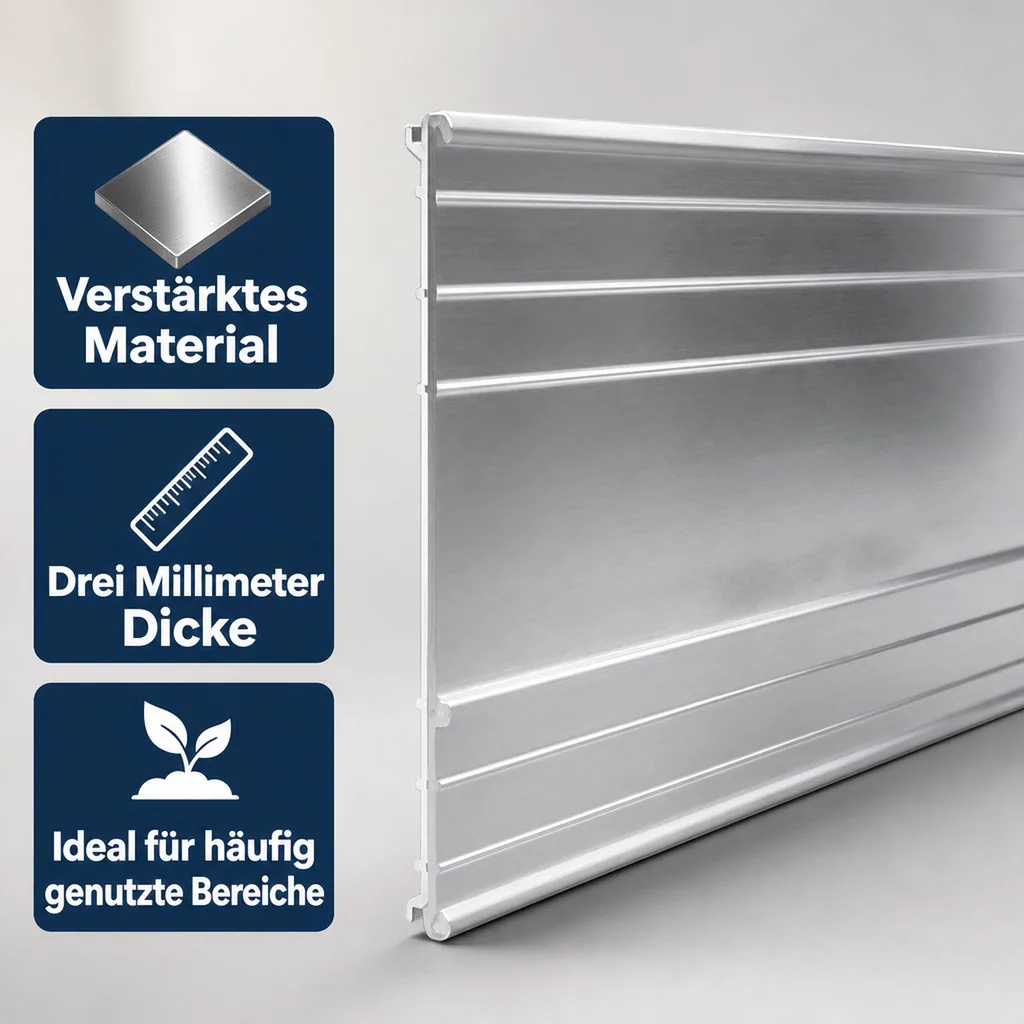 Ultra Starke Alu Rasenkante 10cm x 100cm | Beeteinfassung | Beetumrandung | Beetbegrenzungen, Color-GS: ohne Farbe
