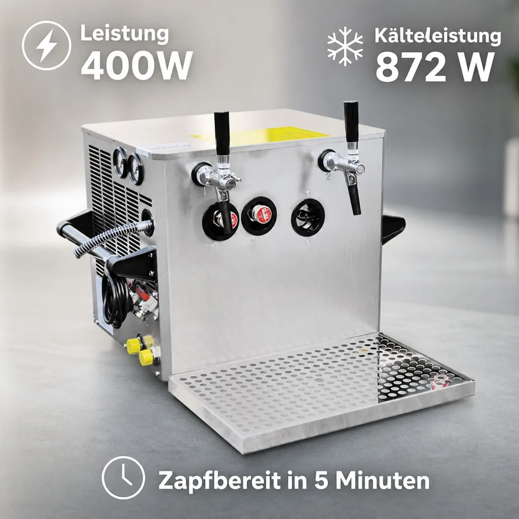 Verwendungsfertige Bier Zapfanlage, Bierzapfanlage - OTK BT 75 (75 L/h), Leitungsdurchmesser: 10 mm