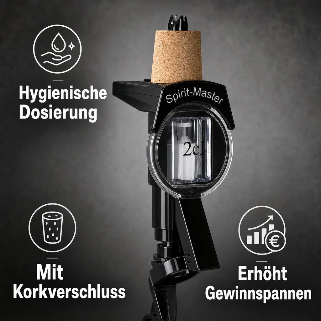 SPIRIT MASTER Portionierer, Spirituosen Dosierer - 2 cl für 3 bis 4.5 Liter Flaschen, Anisfest