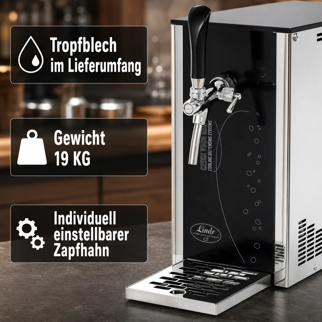 Zapfanlage, Bierzapfanlage PYGMY 25/K Exclusive - Trockenkühler, ohne CO2 - Luftkompressor - 1leitig