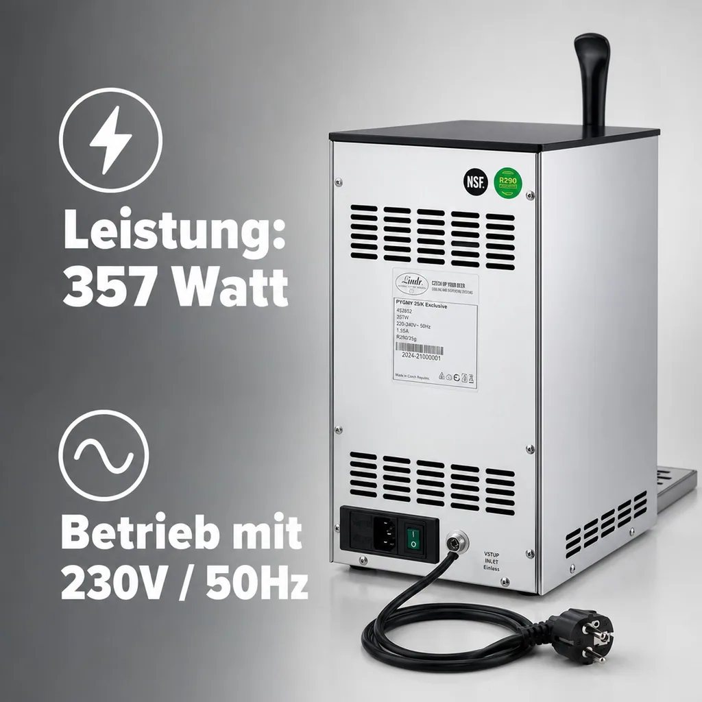 Zapfanlage, Bierzapfanlage PYGMY 25/K Exclusive - Trockenkühler, ohne CO2 - Luftkompressor - 1leitig