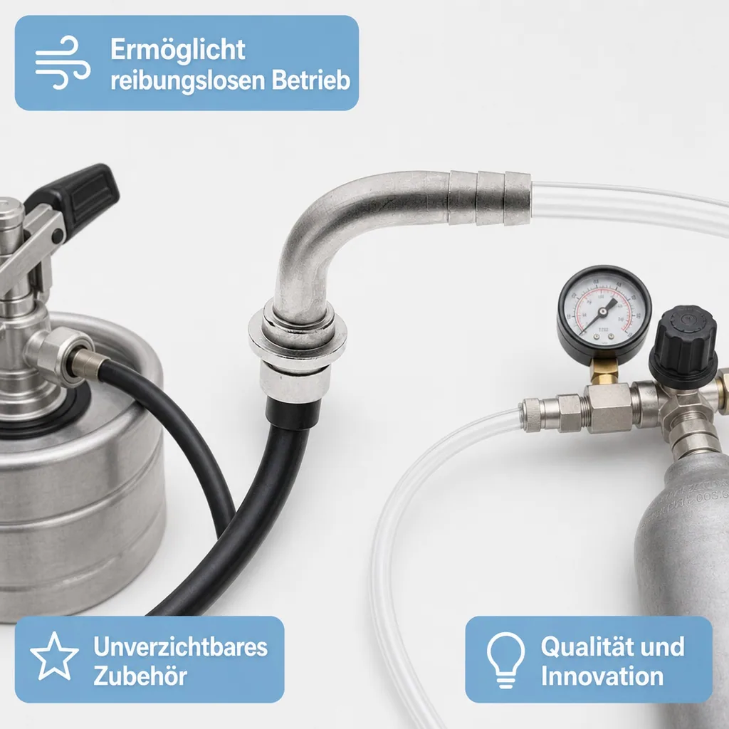 Schlauchtülle, Tülle Gebogen für Bierschlauch oder CO2 Schlauch, 10mm