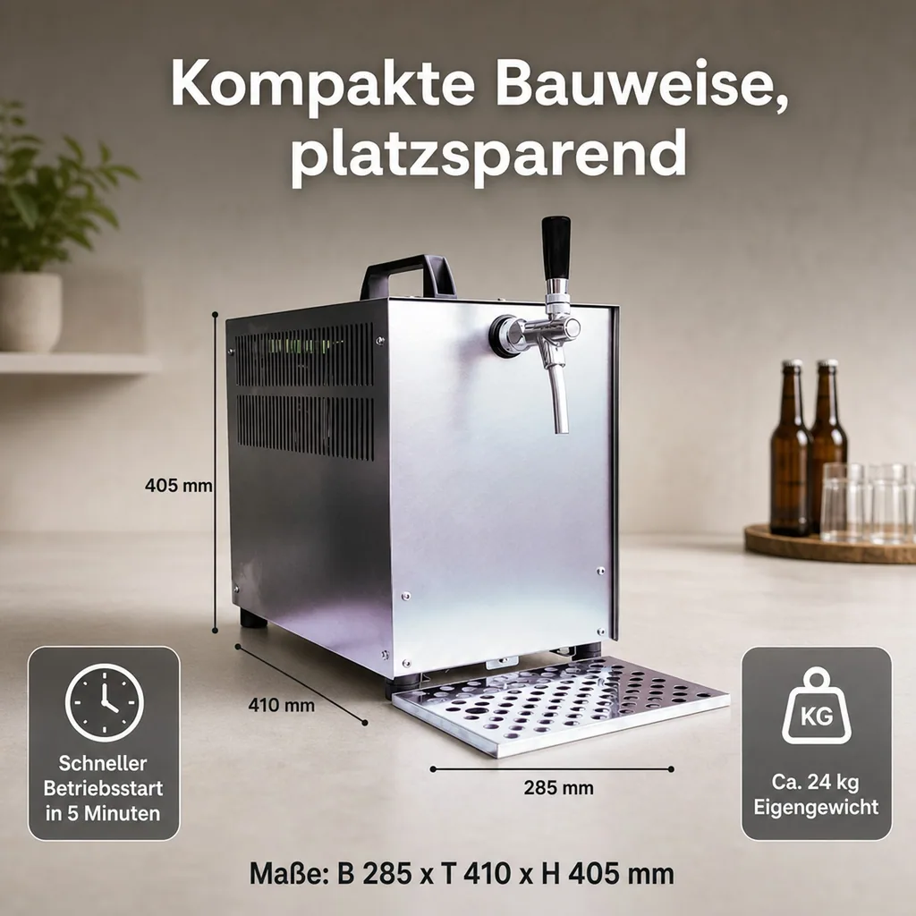 Zapfanlage, Bierzapfanlage - Bierkoffer 60 Liter/Std. - mit Kompensatorhahn