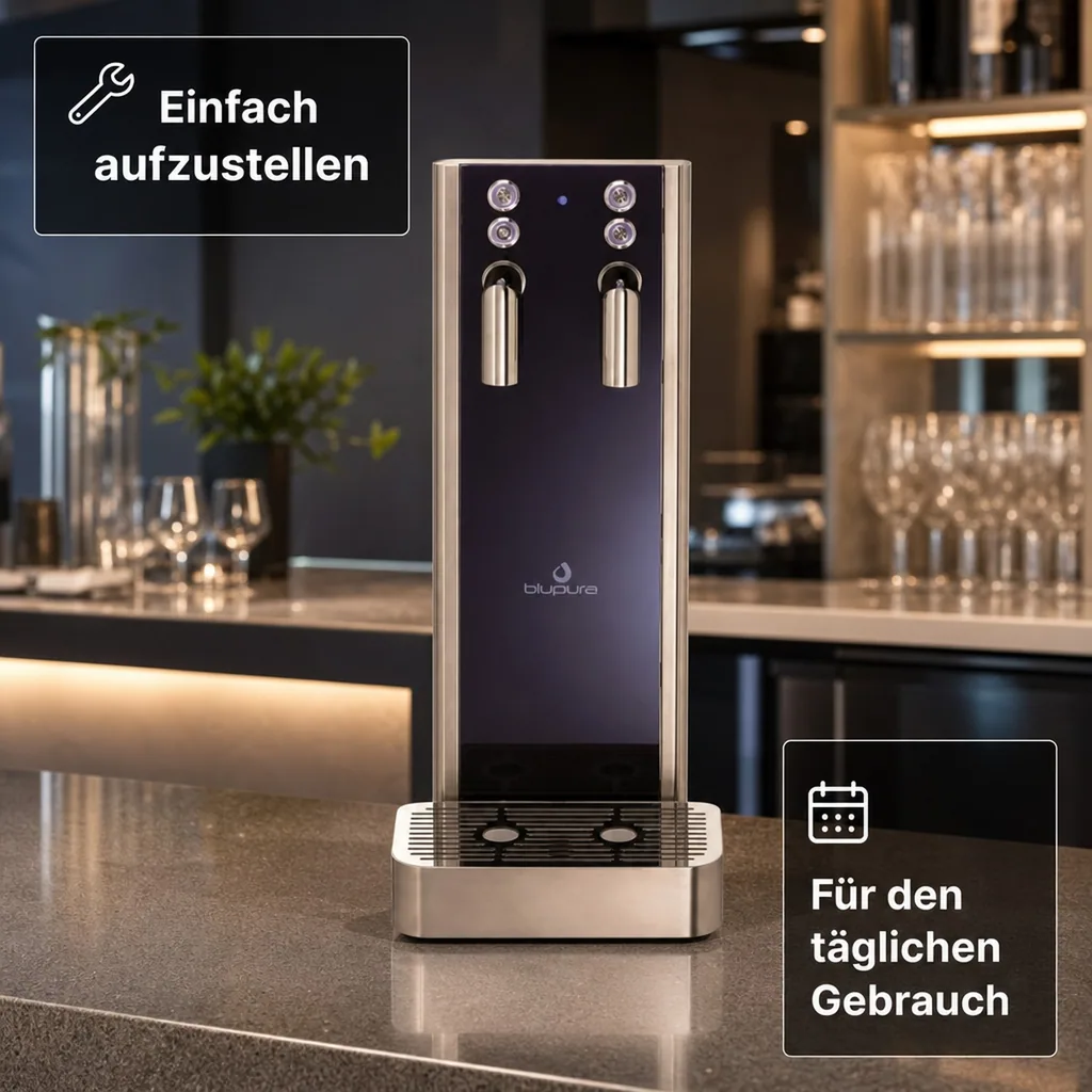 Wassersprudler, Wasserspender, Trinkwassersprudler - Bluglass Tower 2W, Auftisch