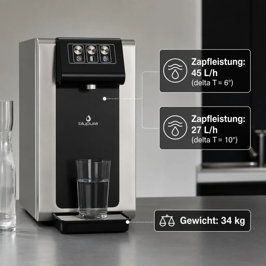 Wassersprudler, Wasserspender, Trinkwassersprudler - Blusoda 45 fizz, Auftisch
