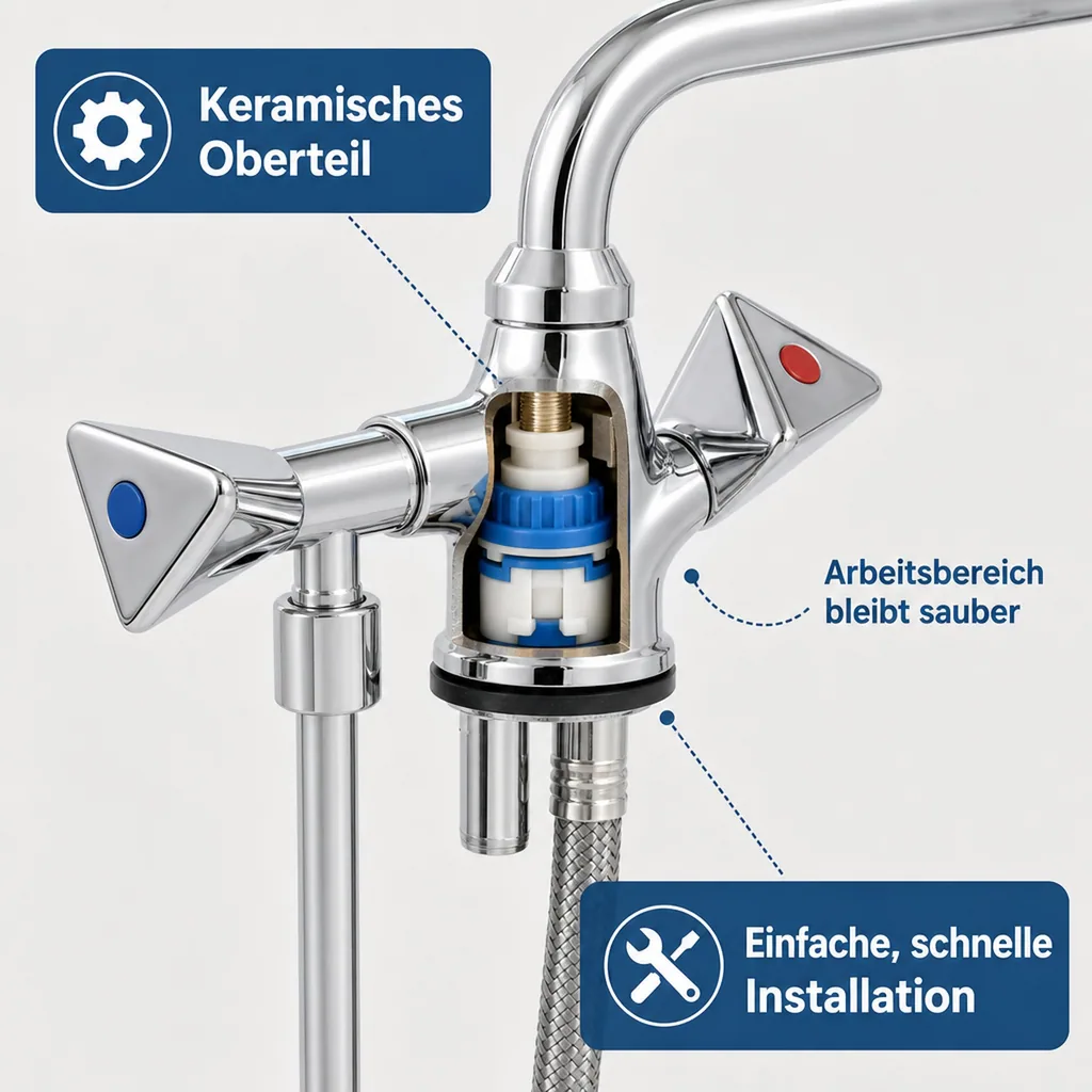 Wasserhahn, Küchenarmatur, Wasserarmatur, Kaltwasserstandhah - BRUSE, für Kaltwasser