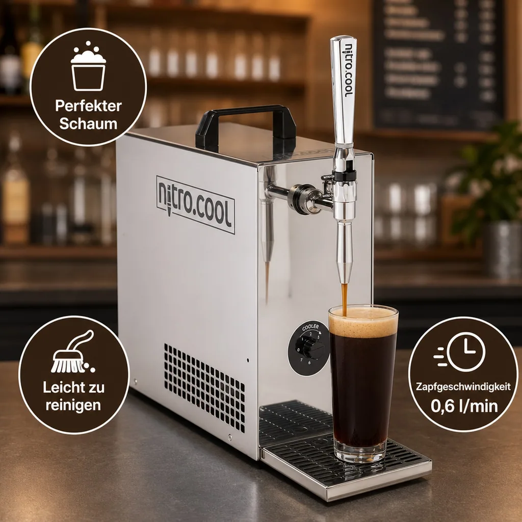 Zapfanlage, Kaffeespender - Cold Brew Kaffee Nitro Coffee, 1 leitig