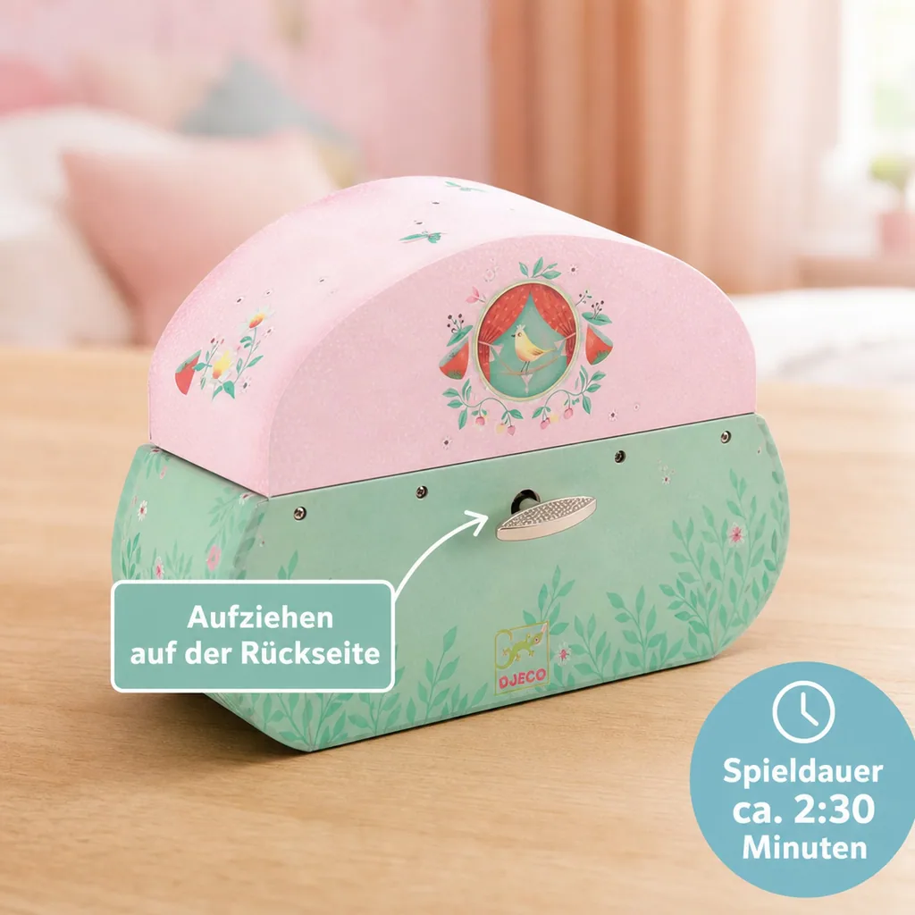 Djeco Schmuckschatulle mit Spieluhr Mädchen mit Katze