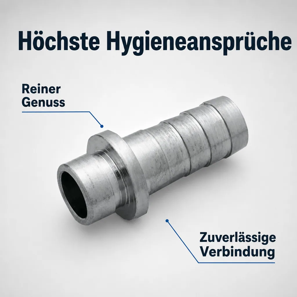 Schlauchtülle, Tülle Gerade für Bierschlauch oder CO2 Schlauch, 10mm