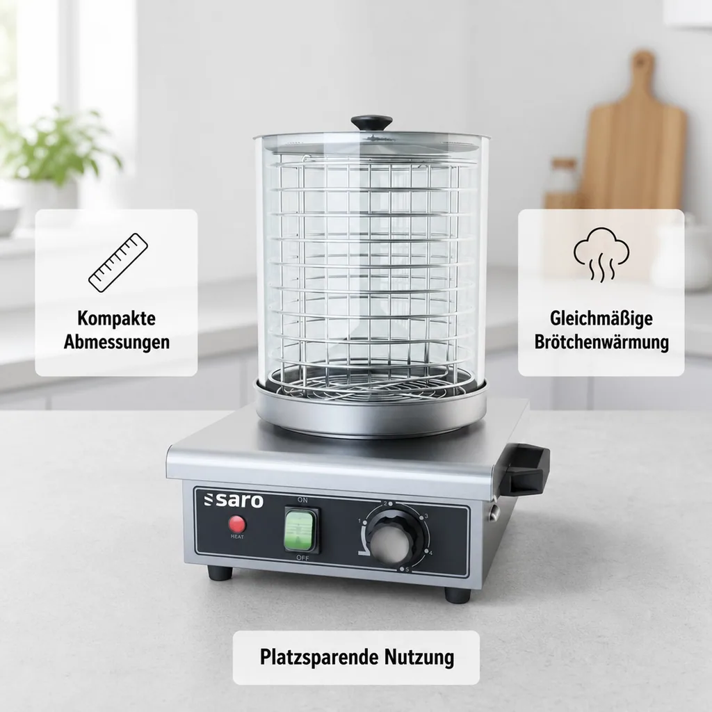 Hot Dog Maker, Bockwurstwärmer, Würstchenwärmer - Modell HW 1, Edelstahl
