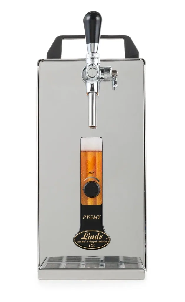 Zapfanlage, Bierzapfanlage PYGMY 25/K mit Membranpumpe, 1-leitig Trockenkühlgerät aus Edelstahl, 35 Liter/h, Green Line