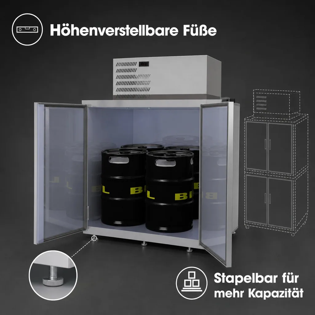 Fasskühler, Fassvorkühler für 4 Fässer, verzinktes Stahlblech