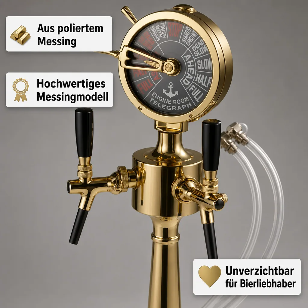 Schanksäule, Bierzapfsäule - Modell Maschinentelegraph, 2-leitig