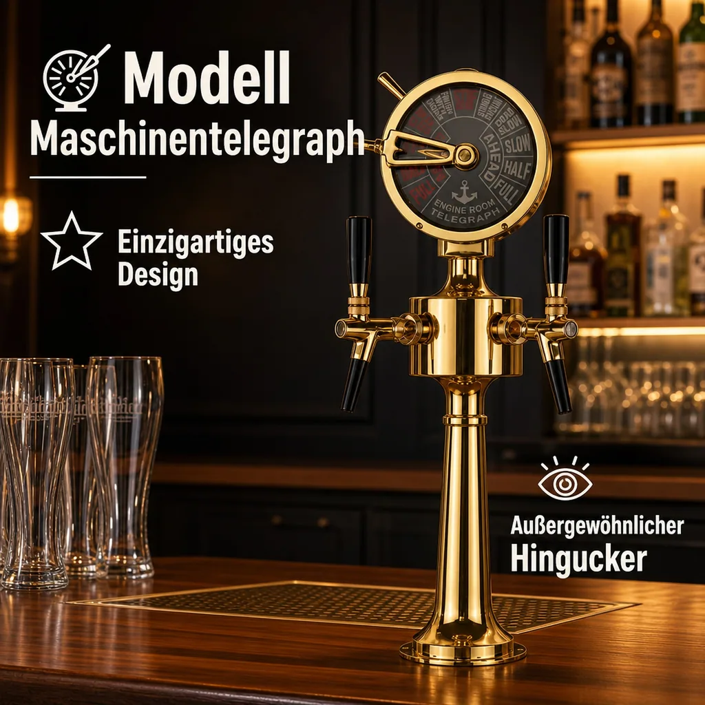 Schanksäule, Bierzapfsäule - Modell Maschinentelegraph, 2-leitig