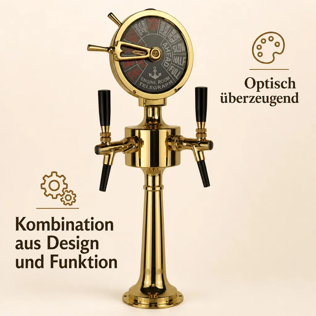 Schanksäule, Bierzapfsäule - Modell Maschinentelegraph, 2-leitig