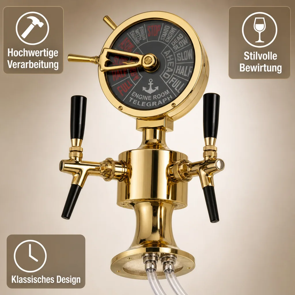 Schanksäule, Bierzapfsäule - Modell Maschinentelegraph, 2-leitig